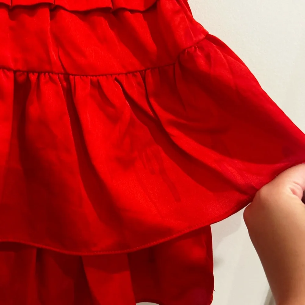Red Ruffle Mini Skort - Picture 6 of 7
